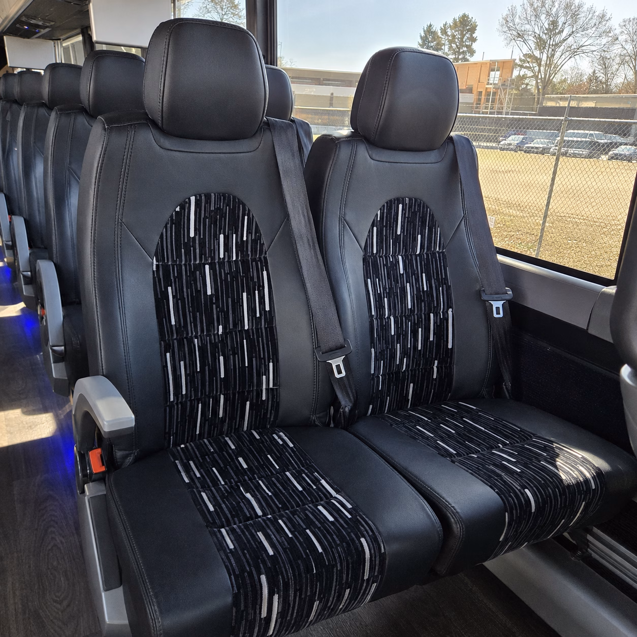 56 passenger charter bus interior