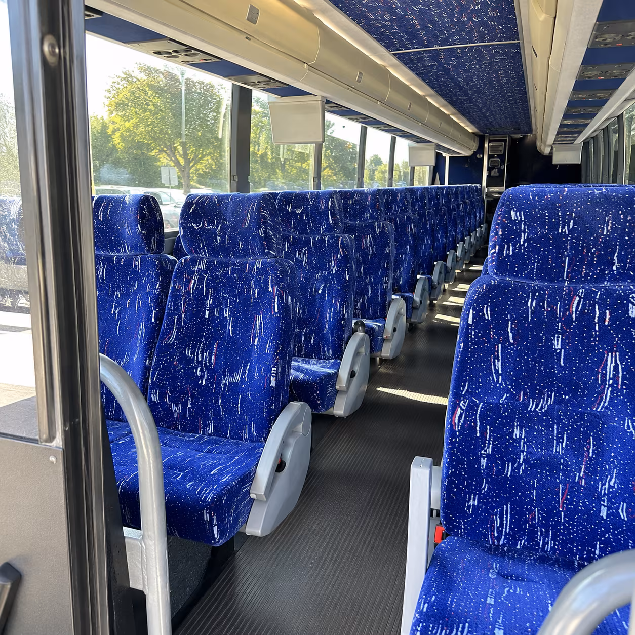 bellevue charter bus rental interior